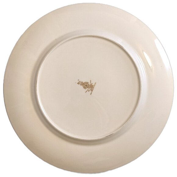 Vintage Royal Doulton DELAMERIE TURQUOISE Gold Filigree Plate Elegant Blue 10.5" - Picture 4 of 5